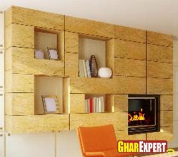 Wall Cladding with Shelves Space