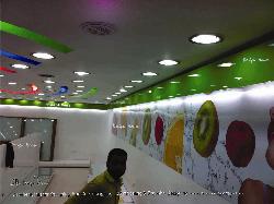colorful Wall and ceiling in showroom