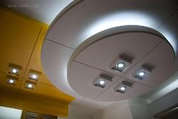Gypsum ceiling design with concealed lighting