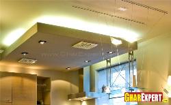 Stylish ceiling design with nice lighting effect