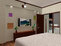bedroom TV wall unit design