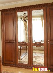 wardrobe design with mirror