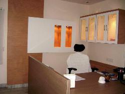 Manager cabin in office, wall niche design