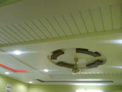  the ceiling design with wooden work in between