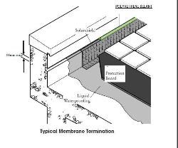 typical water proofing method 
application of polyurethane expansion joints