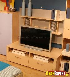 Space saver design for wooden LCD unit or LCD unit design for small space