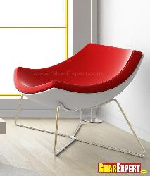 Modern and stylish chair design in red