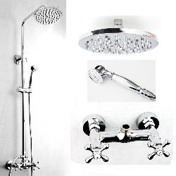 Features:

?Luxury wall mounted two handles rainfall shower faucet set YL04
?Come with brass adjustable shower bar shower arm and water diverter
?Ceramic disc valve for ease of use with long life
?Standard size 1/2 "plumbing inlet connections
?Comes with all standard accessories and installation parts
?Meets or exceeds all industry standards and certification

