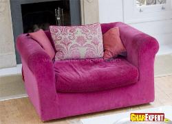 Beautiful pink color sofa design for drawing room