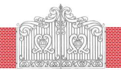 wrought iron door gate decorative design