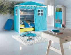 Cool kids room bed design in tent style with nice decor
