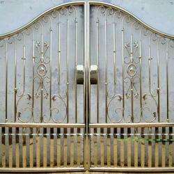 stainless steel gate design covered from back