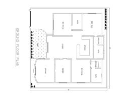 A House Plan of 288 sq.yd. (52"x50")with 3 Bed & attached bath, Drawing, Dining, Lounge & Kitchen.