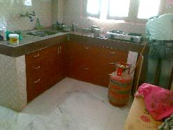 L-shaped kitchen layout