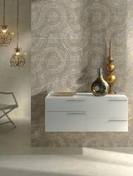 bathroom wall decor with cabinet design