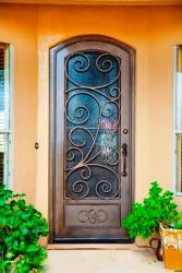 Wooden Door with Glass panel Design