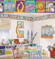 Wall papers in kids room (decoration and motifs)