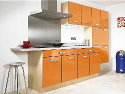 Hello Friend today i come with some ideas to color your kitchen. Colors play a main role to enhance our mood, maximum time of a day when we spend in kitchens then we should try our favorite colors to make our kitchen look more beautiful and according to our choice. I hope You like this.This one is Orange.