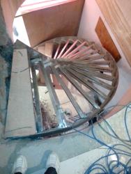 spiral stairs in showroom at KAMLA NAGAR