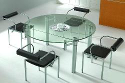 Simple Glass Top Dining Table