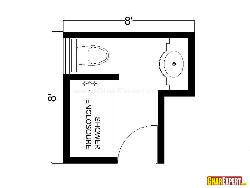 Dimensions of Bathroom Floor Plan is 64 sqft.