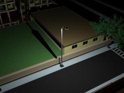 3d Street Light designed & rendered with real lighting effects