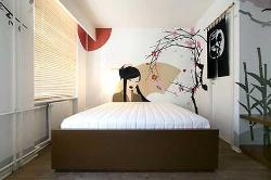 Bedroom, Wall Design, Blinds