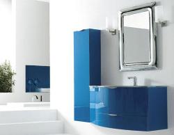 Bathroom, Wall Mounted Vanity Blue