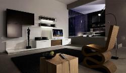 3D design of a furniture placement in a living unit,