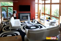 Modern furniture arrangement for living room