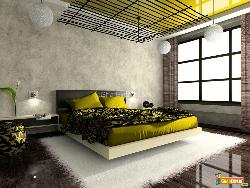 Luxurious interior of bedroom