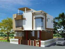 Duplex House Design front elevation