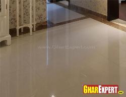Marble flooring with brown color borders