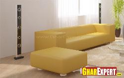 Modern sofa with low back