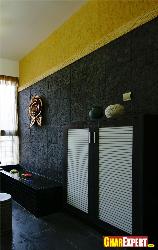 Nice combination of wall cladding and wall decor