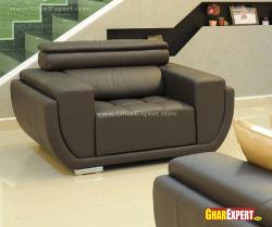 Modern black upholstered sofa desig