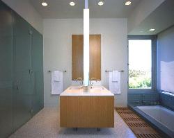 Bathroom Light Fittings and bath tub in the bathroom
