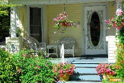 House Porch with wicker Furniture