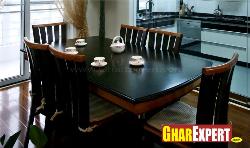 Stylish wooden dining table design