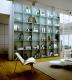 Modern Study room in white with book shelf