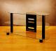 modern entertainment unit with 3 glass shelves