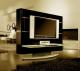 lcd tv stand modern design in black veneer finish