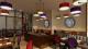 Night view of 3D Restaurant Interior Design Rendering