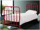 Iron framed Kids room bed in red