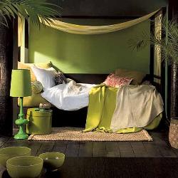 Green bedroom Interior Design Photos