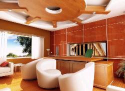 Wooden Ceiling with conceal lights Interior Design Photos