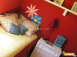 Colorful bedroom Indiramm gruham out side elivastion