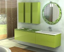 Designer green bathroom vanity Interior Design Photos