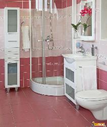 Bathroom and purple ceramics Interior Design Photos