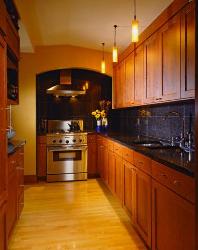 Gallery Style Kitchen Cabinets in wood No  gallery